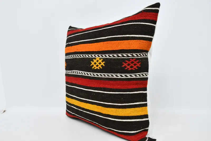 Gift Pillow, Outdoor Pillow Cover, 32x32 Brown Pillow Case, Cushion, Yoga Cushion, Kilim Pillow Cover, Turkish Pillow, Garden Cushion - 4