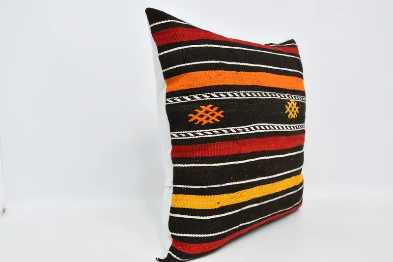 Gift Pillow, Outdoor Pillow Cover, 32x32 Brown Pillow Case, Cushion, Yoga Cushion, Kilim Pillow Cover, Turkish Pillow, Garden Cushion - 3