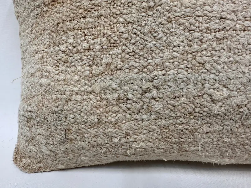 Cushion, Vintage Pillow, 12x20 White Cushion Cover, Turkish Pillow, Patio Pillow Case, Chair Pillow, Patio Cushion Case, Kilim Pillow Cover - 2