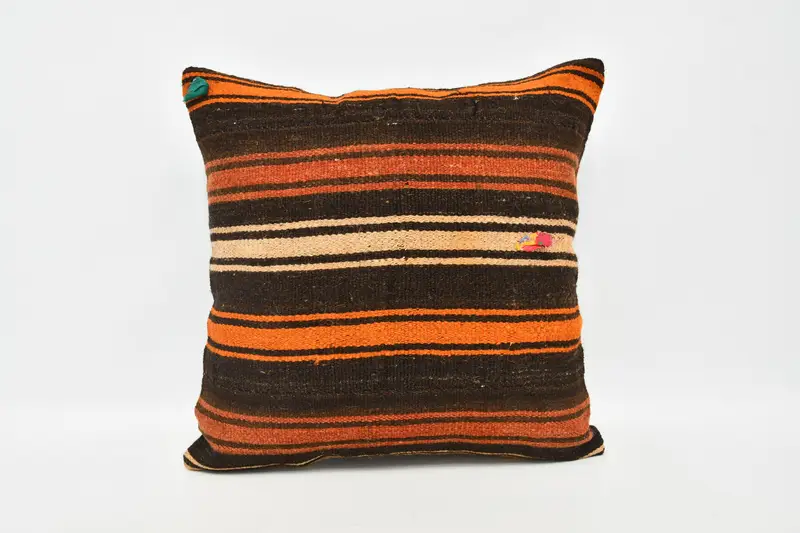 20x20 Brown Cushion Cover, Pillow for Couch, Bohemian Cushion Cushion Case, Vintage Kilim Pillow, Pillow Case, Gift Pillow - 1