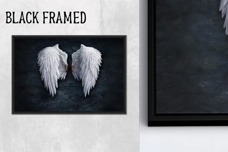 エレガントなバンクシー エンジェル キャンバス: 抽象的な翼、ファッションの翼アート プリント