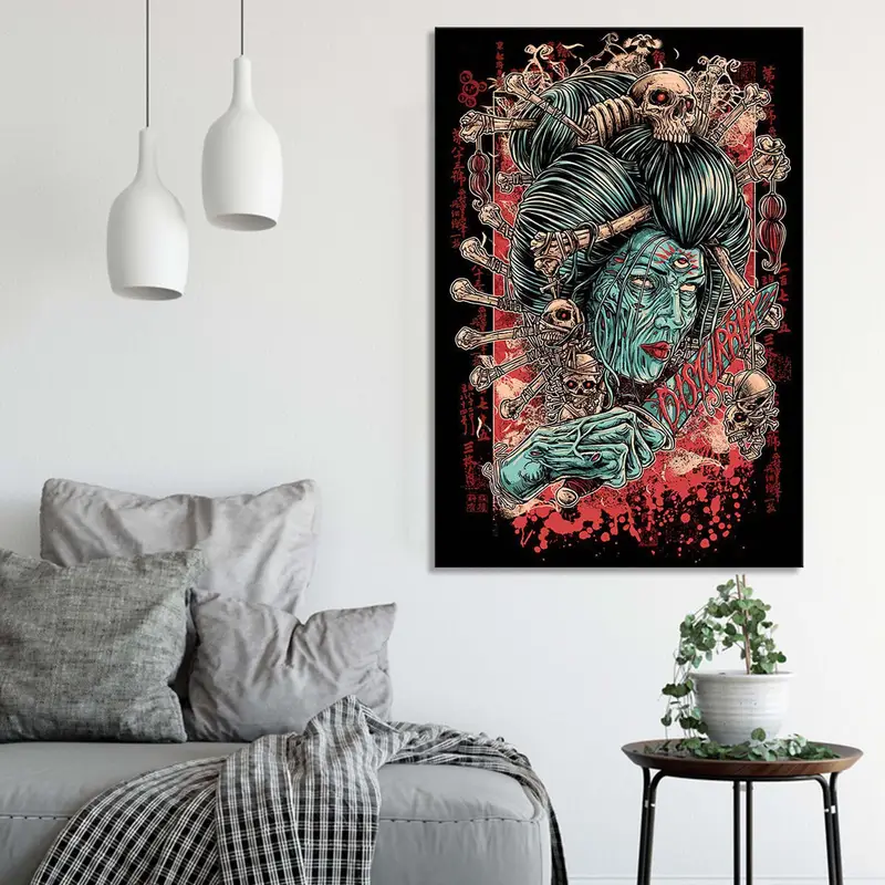 Horror Wall Art, Woman Wall Decor, Canvas Wall Art, Man Cave Decor, Bedroom Wall Decor, Home Decor, Living Room Decor, Abstract Wall Art, - 2