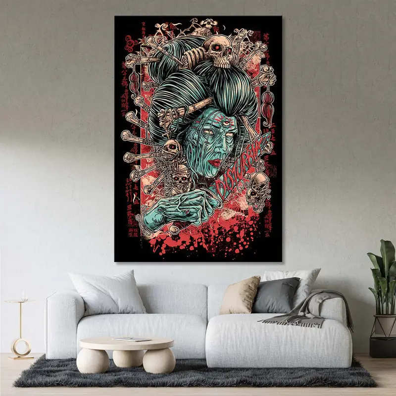 Horror Wall Art, Woman Wall Decor, Canvas Wall Art, Man Cave Decor, Bedroom Wall Decor, Home Decor, Living Room Decor, Abstract Wall Art, - 3