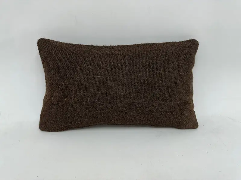 12x20 Brown Pillow, Cushion, Car Pillow Cover, Handmade Kilim Cushion, Cotton Cushion, Boho Pillow Sham Cover, Antique Pillows - 1