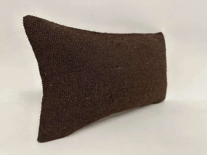 12x20 Brown Pillow, Cushion, Car Pillow Cover, Handmade Kilim Cushion, Cotton Cushion, Boho Pillow Sham Cover, Antique Pillows - 3
