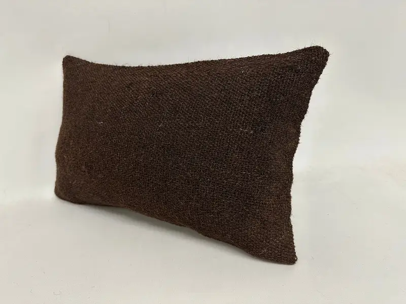12x20 Brown Pillow, Cushion, Car Pillow Cover, Handmade Kilim Cushion, Cotton Cushion, Boho Pillow Sham Cover, Antique Pillows - 4
