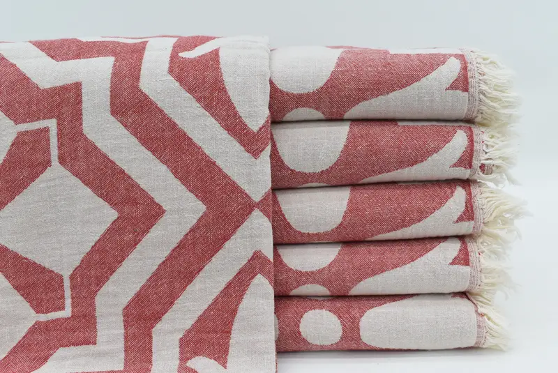 Bachelorette Gifts, Anniversary Gift For Her, Turkish Towel USA, Turkish Towel Beach Towel, 68x36 Cotton Tulip Patterned Towel, Quick-dry peshtemal - 1