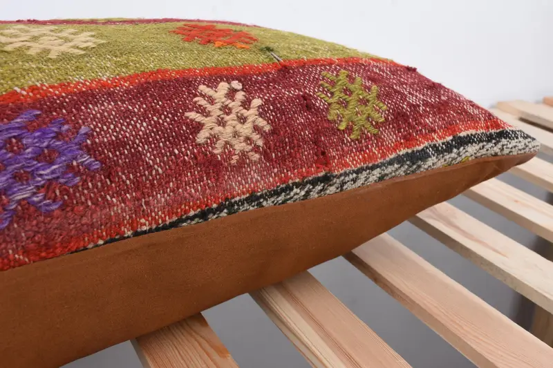 12x36 Green Pillow Cover, Turkish Kilim Pillow, Art Deco Pillow Cover, Luxury Pillow Sham, Pillow Cover, Interior Designer Pillow, Vintage Pillow - 7