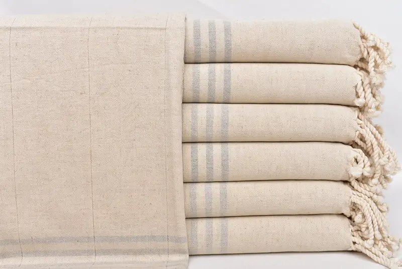 Toalla de mano turca, decoraciones de despedida de soltera, toalla turca absorbente, toalla a rayas de lino 68x36, regalo para el mejor amigo, toalla Peshtemal USA - 1