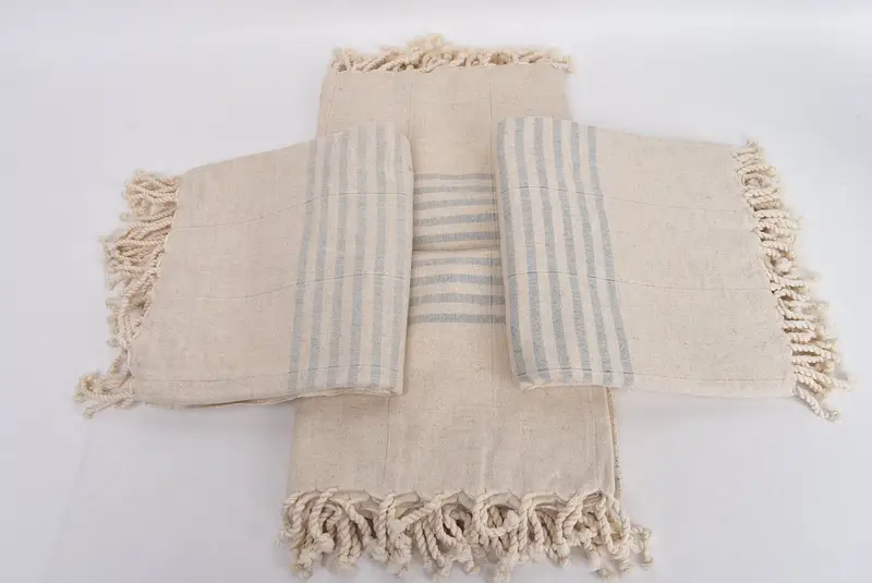 Toalla de mano turca, decoraciones de despedida de soltera, toalla turca absorbente, toalla a rayas de lino 68x36, regalo para el mejor amigo, toalla Peshtemal USA - 6