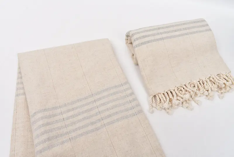 Toalla de mano turca, decoraciones de despedida de soltera, toalla turca absorbente, toalla a rayas de lino 68x36, regalo para el mejor amigo, toalla Peshtemal USA - 7