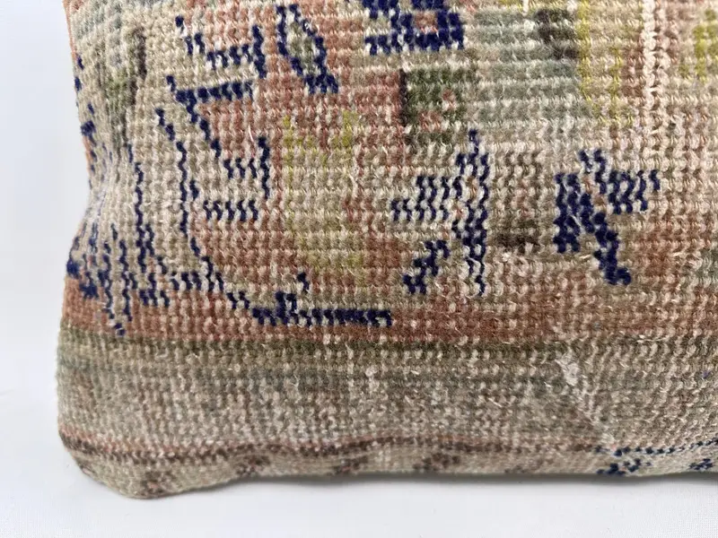 Cushion Case, Knitted Cushion Case, 12x20 Beige Pillow Sham, Home Decor Pillow, Kilim Cushion Sham, Designer Throw Pillow, Interior Designer Pillow - 2