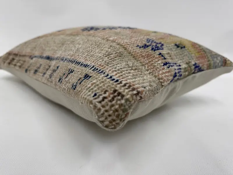 Cushion Case, Knitted Cushion Case, 12x20 Beige Pillow Sham, Home Decor Pillow, Kilim Cushion Sham, Designer Throw Pillow, Interior Designer Pillow - 6