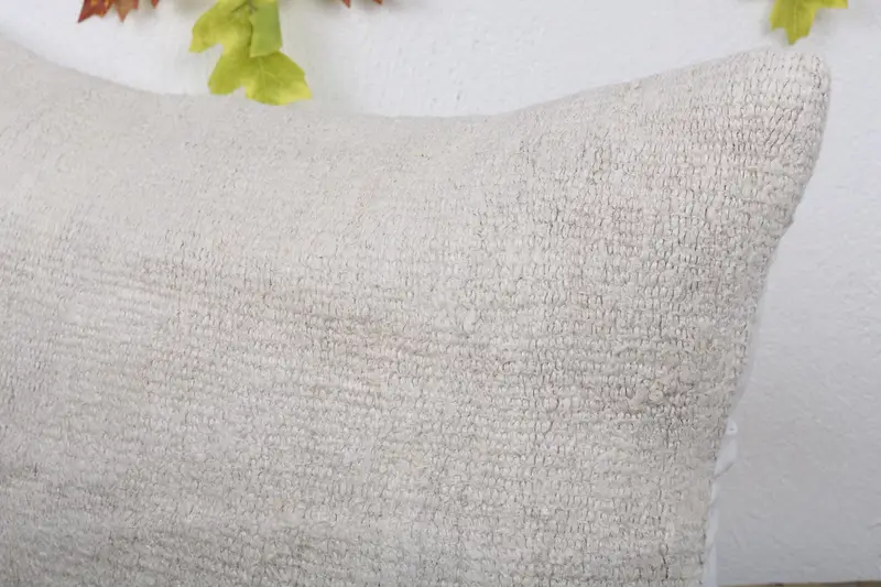 Ethnic Cushion Case, Vintage Pillow, 16x24 White Cushion, Bohemian Cushion Cushion Cover, Kilim Cushion Sham, Pillow Case, Pillow for Couch - 5