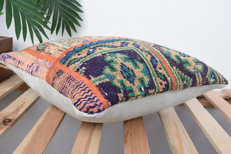 Interior Designer Pillow, Vintage Kilim Pillow Cushion Case, Nautical Throw Pillow Cover, 16x16 Blue Pillow Cover, Pillow, Kilim Pillow, Boho Pillow - 6