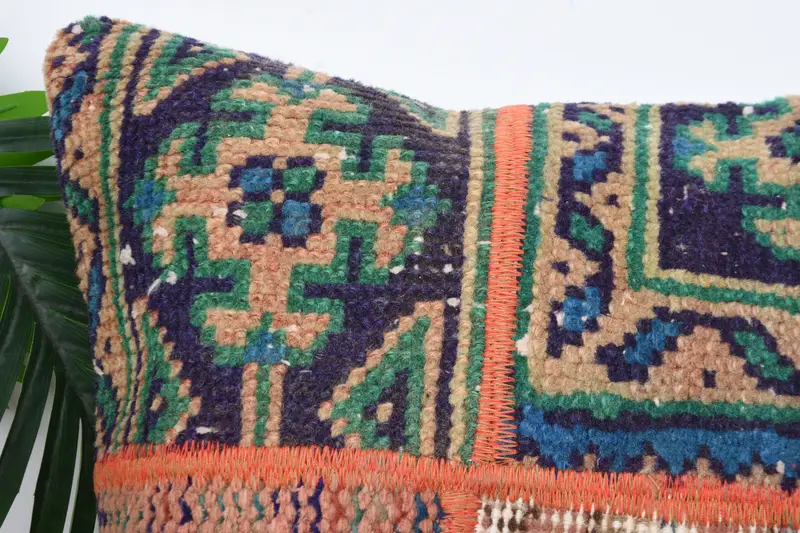Interior Designer Pillow, Vintage Kilim Pillow Cushion Case, Nautical Throw Pillow Cover, 16x16 Blue Pillow Cover, Pillow, Kilim Pillow, Boho Pillow - 2
