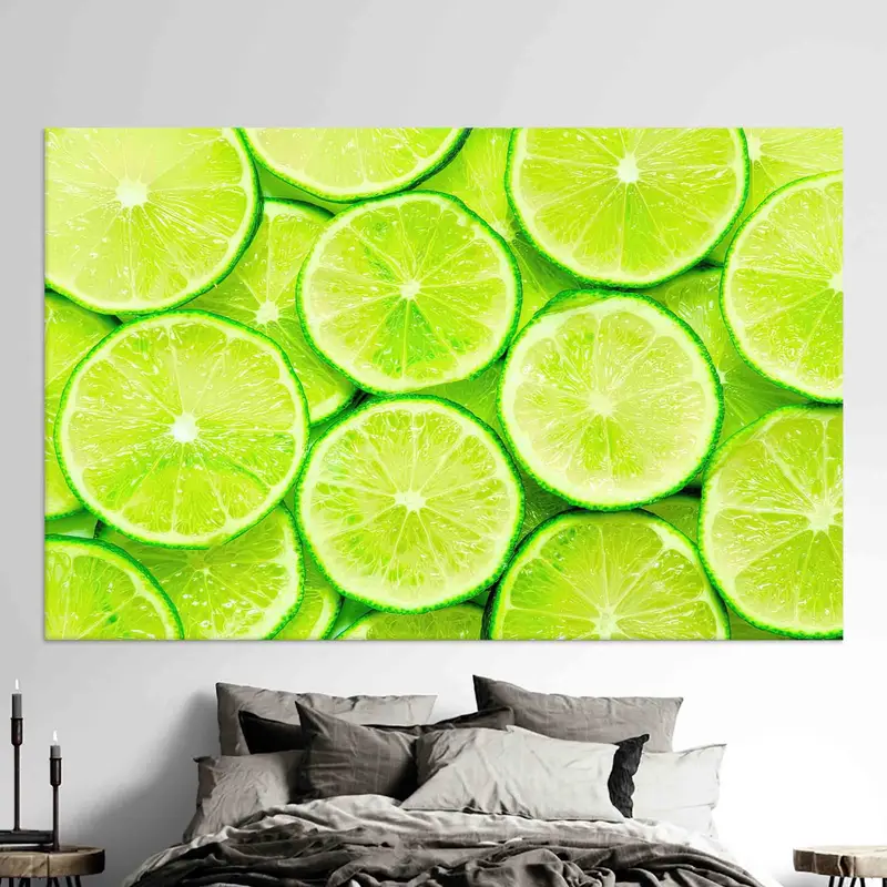 トレンディな夏のフルーツキャンバス: エレガントなレモン愛好家のキッチンアート