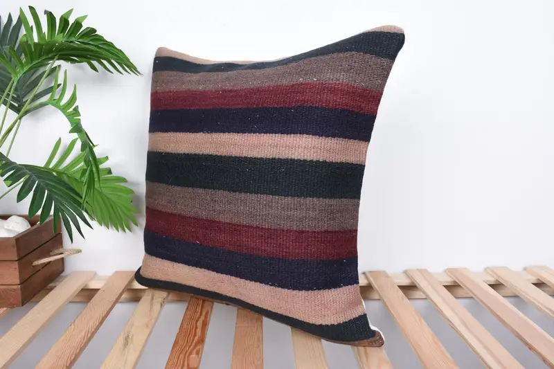 Yastık, antika yastık, Kilim Yastık Sham, 20x20 mavi yastık, Kilim yastık kapağı, özel yastık, etnik yastık kapağı yastık çantası - 5