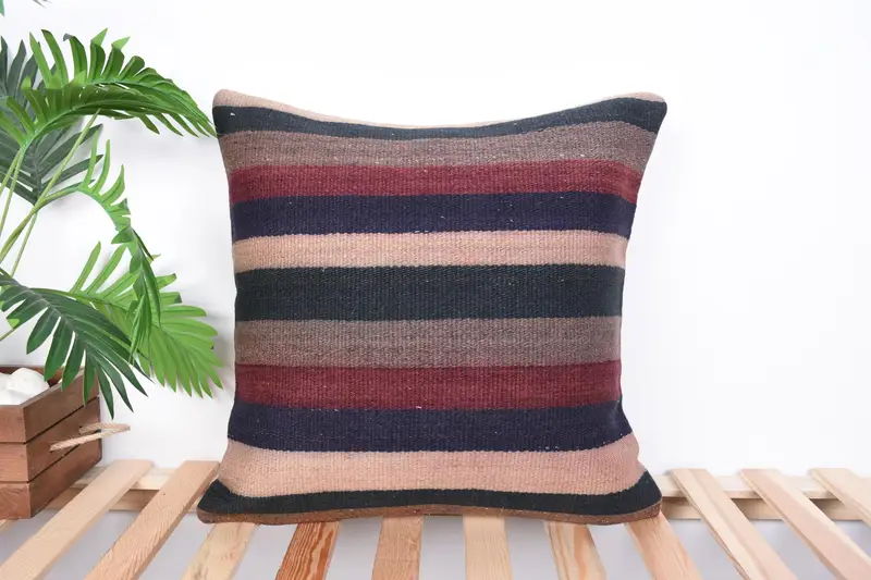 Yastık, antika yastık, Kilim Yastık Sham, 20x20 mavi yastık, Kilim yastık kapağı, özel yastık, etnik yastık kapağı yastık çantası - 1