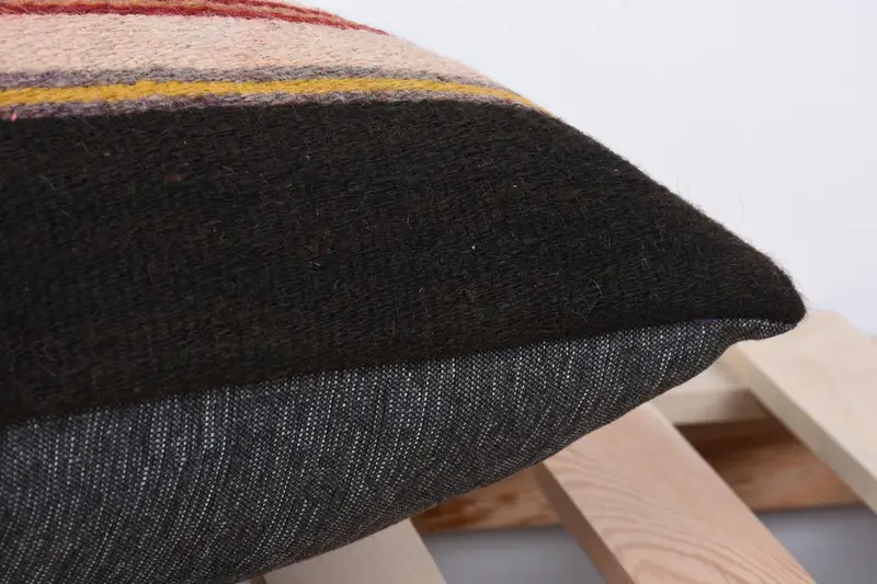 12x24 Brown Cushion, Vintage Pillow, Vintage Kilim Throw Pillow, Kilim Rug Pillow Case, Cushion Case, Throw Kilim Pillow, Couch Pillow - 7