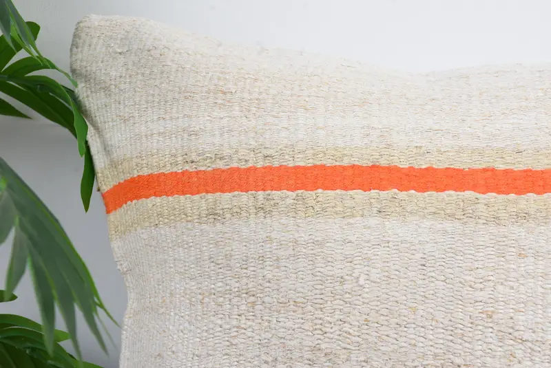 20x20 White Pillow Sham, Pillow Case, Outdoor Cushion, Pastel Pillow Sham, Turkish Kilim Pillow, Vintage Kilim Throw Pillow, Pillow for Couch - 2