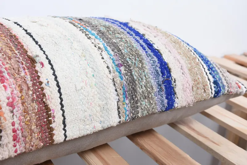 12x36 Beige Pillow Sham, Throw Kilim Pillow, Pillow Cover, Kilim Cushion Sham, Patio Pillow Cover, Garden Pillow, Interior Designer Pillow - 7