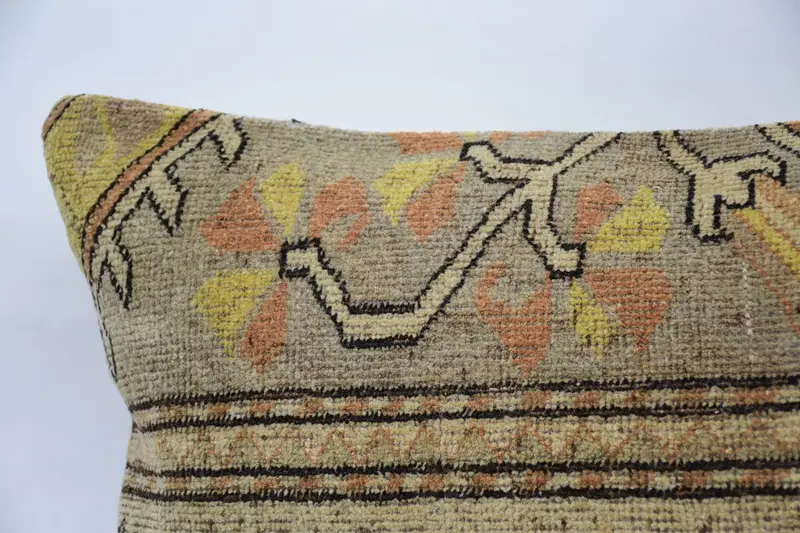 16x48 Beige Pillow Cover, Art Deco Cushion, Ethnical Kilim Rug Pillow, Pillow Cover, Turkish Pillow, Interior Designer Pillow - 2