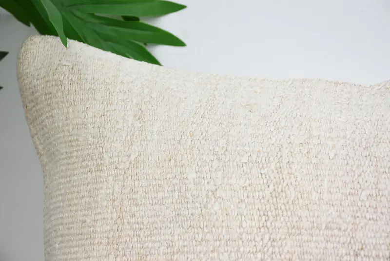 Indoor Pillow, Outdoor Bolster Cushion, Handmade Kilim Cushion, Vintage Pillow, Couch Cushion, 16x24 White Pillow, Kilim Pillow Cover, Pillow - 2