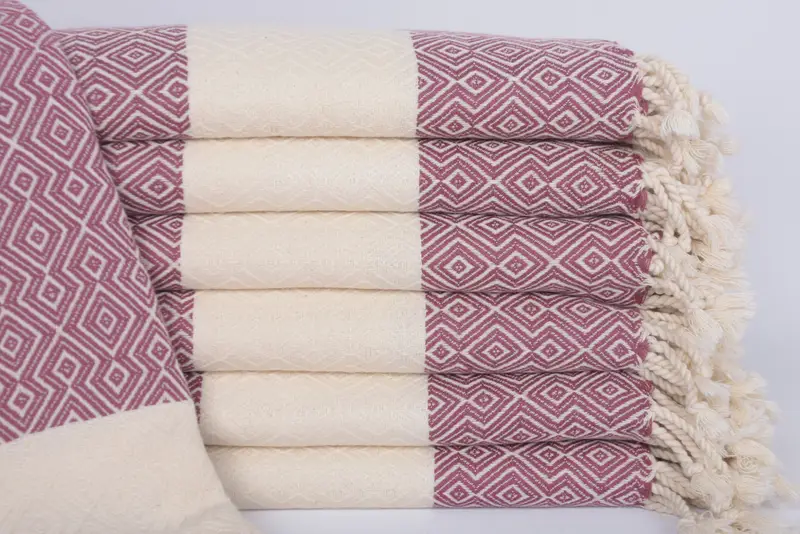 Damson Diamond Towel Bath Towel Engagement Gift, 67x38 Inches