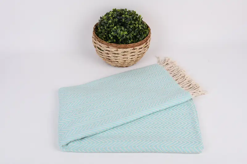 Antibacterial Turkish peshtemal towel, Gift Towel, 70x40 Cotton Zig zag Towel, Beach Towel Gift, Custom Gift, Luxury towel, Turkish Towel Monogram - 4