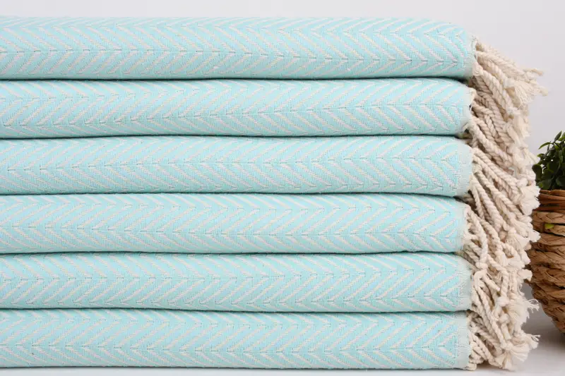 Antibacterial Turkish peshtemal towel, Gift Towel, 70x40 Cotton Zig zag Towel, Beach Towel Gift, Custom Gift, Luxury towel, Turkish Towel Monogram - 2
