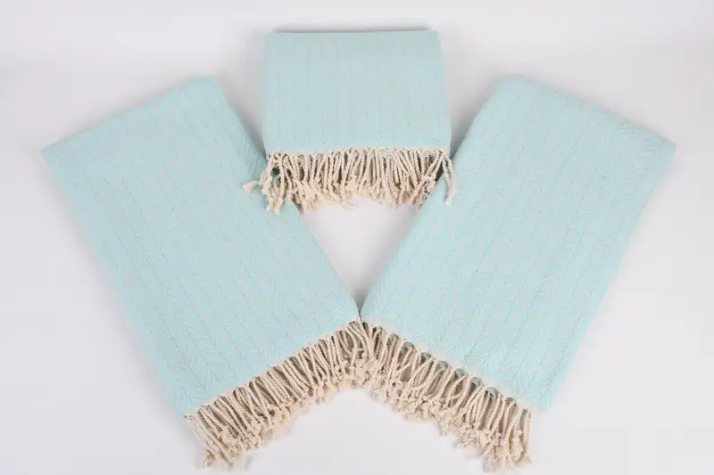 Antibacterial Turkish peshtemal towel, Gift Towel, 70x40 Cotton Zig zag Towel, Beach Towel Gift, Custom Gift, Luxury towel, Turkish Towel Monogram - 6