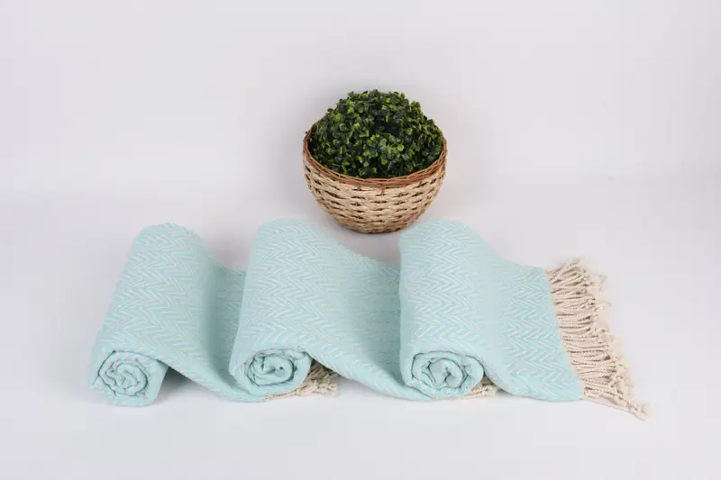 Antibacterial Turkish peshtemal towel, Gift Towel, 70x40 Cotton Zig zag Towel, Beach Towel Gift, Custom Gift, Luxury towel, Turkish Towel Monogram - 8