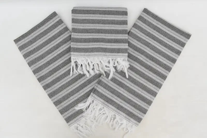 Beach towel, Beach Towel Monogram, Personalize Gift, Lightweight Turkish towel, Valentines Day Gift For Her, 70x40 Cotton Striped Towel, Soft towel - 4