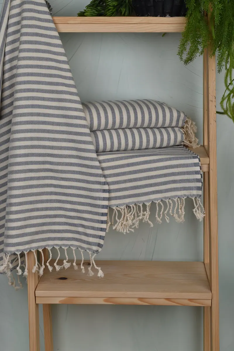 Personalized Kitchen Towel, 40x24 Cotton Striped Towel, Best Friend Gift, Home Gift, Monogram Kitchen Towel, Monogram Towels, Personalized Gift - 6
