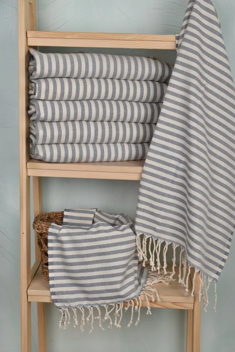 Personalized Kitchen Towel, 40x24 Cotton Striped Towel, Best Friend Gift, Home Gift, Monogram Kitchen Towel, Monogram Towels, Personalized Gift - 3