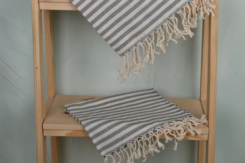 Personalized Kitchen Towel, 40x24 Cotton Striped Towel, Best Friend Gift, Home Gift, Monogram Kitchen Towel, Monogram Towels, Personalized Gift - 5