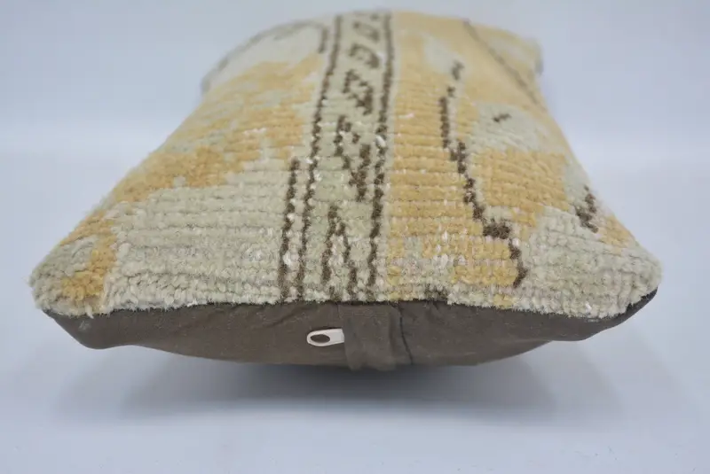 Kilim Pillow, Hippie Throw Cushion Case, Southwestern Cushion, Cushion Case, Gift Pillow, Vintage Pillow, 8x16 Beige Pillow Sham - 5