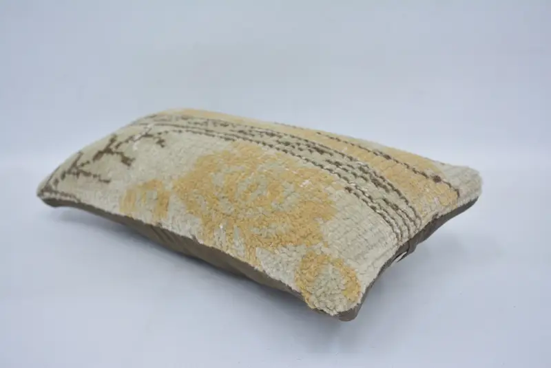 Kilim Pillow, Hippie Throw Cushion Case, Southwestern Cushion, Cushion Case, Gift Pillow, Vintage Pillow, 8x16 Beige Pillow Sham - 6