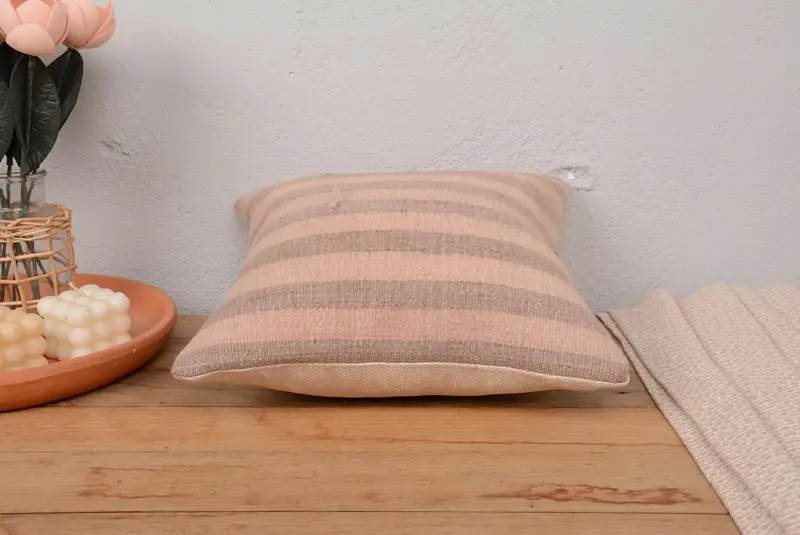 14x14 Pink Cushion Cover, Pillow Sham, Tapestry Cushion Cover, Gift Pillow, Pillow for Couch, Turkish Rugs Cushion Cover, Pillow for Sofa - 5