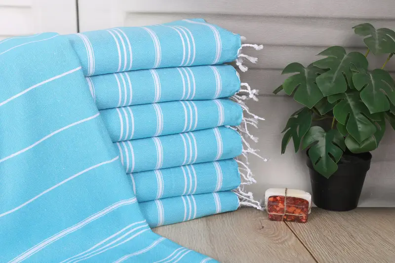 Wedding Favors, Christmas Gift, Beach Wedding Favor, Turkish Towel Monogram, Bridesmaid Gifts, 40x24 Cotton Striped Towel, Personalized Dish Towel - 1
