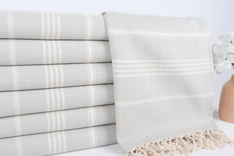 Absorbent Turkish towel, Lightweight towel, 70x40 Cotton Striped Towel, Bath towel, Family Gift Basket, Beach Towel Personalized, Bridal Party Gifts - 2