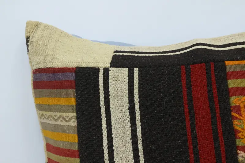 Handmade Throw Cushion Case, Pillow Cover, 28x28 Brown Pillow Case, Toss Pillow Cover, Vintage Kilim Pillow, Throw Kilim Pillow, Pillow for Sofa - 2