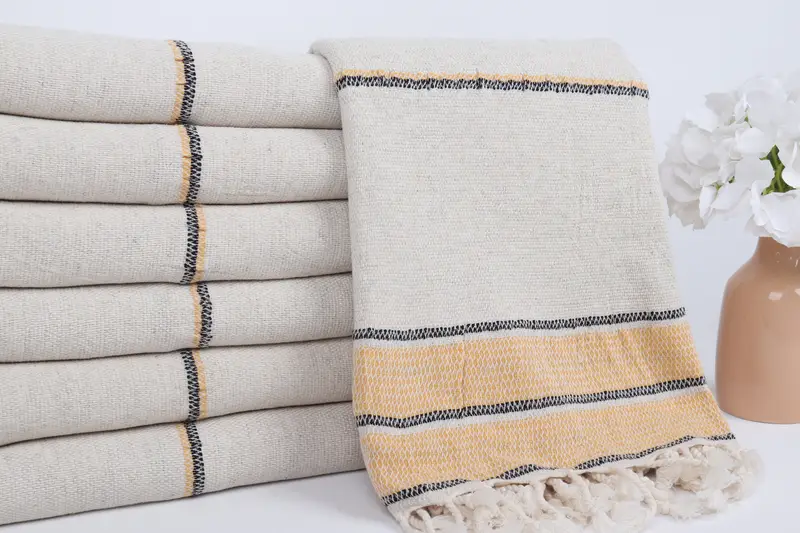 Bachelorette Party Favors, 70x36 Linen Striped Towel, Best Friend Wedding Gift, Personalized Gifts, Monogram Towels, Home Gift, Personalized Towel - 2