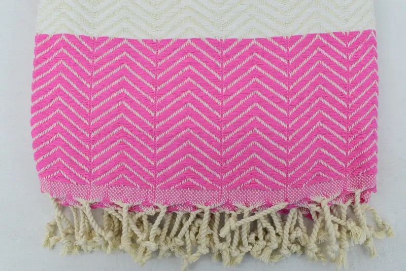 Turkish bath towel for spa, Personalize Gift, Organic Turkish towel, Family Gift Basket, Best Friend Gift, Fouta towel, 70x40 Cotton Zig zag Towel - 3