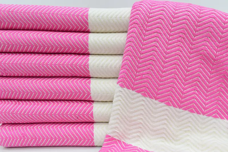 Turkish bath towel for spa, Personalize Gift, Organic Turkish towel, Family Gift Basket, Best Friend Gift, Fouta towel, 70x40 Cotton Zig zag Towel - 1