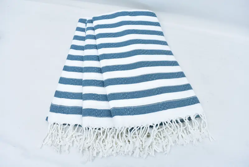 Handmade Gift, 70x36 Cotton Striped Towel, Housewarming Gift, Luxury towel, Bachelor Party Favors, Bridesmaid Towel, Summer Towel, Lightweight towel - 10