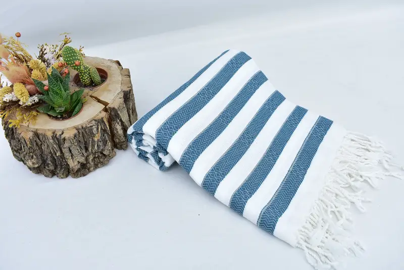 Handmade Gift, 70x36 Cotton Striped Towel, Housewarming Gift, Luxury towel, Bachelor Party Favors, Bridesmaid Towel, Summer Towel, Lightweight towel - 14