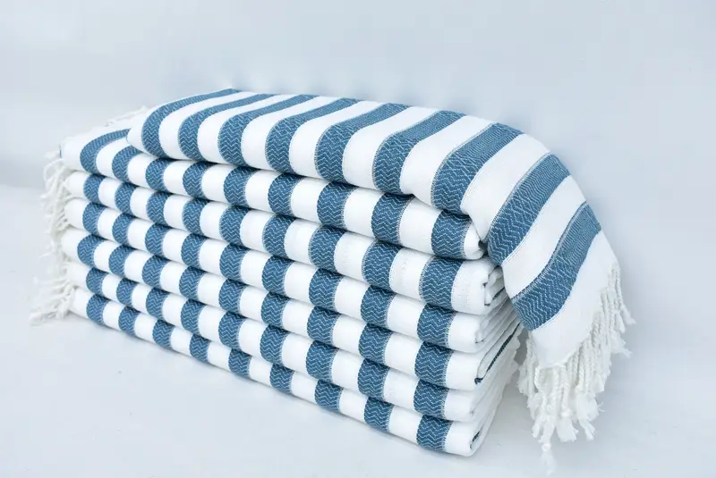 Handmade Gift, 70x36 Cotton Striped Towel, Housewarming Gift, Luxury towel, Bachelor Party Favors, Bridesmaid Towel, Summer Towel, Lightweight towel - 5