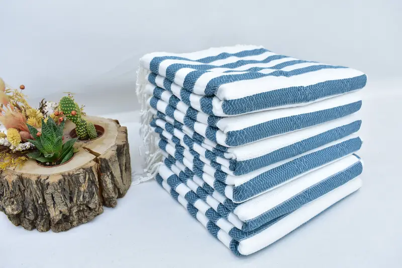 Handmade Gift, 70x36 Cotton Striped Towel, Housewarming Gift, Luxury towel, Bachelor Party Favors, Bridesmaid Towel, Summer Towel, Lightweight towel - 11